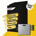 Balkonstrom Balkonkraftwerk 2000W Solaranlage mit Speicher | Balkonhalterung | 2x Solarmodul  | Zendure SolarFlow 2400 Pro