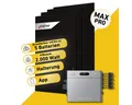 Balkonstrom Balkonkraftwerk MAX Pro 2000 Watt Solaranlage mit Speicher Komplettset Bifazial, 2000 W, Monokristallin, (4x Sunpro Solarmodul á 500 Watt, 1x Zendure SolarFlow 2400 Pro, 1-5 Zusatzspeicher AB3000L), Halterung für Dach, Fassade, Balkon & Garten, App & Plug&Play DE
