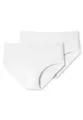 Schiesser Damen Slip Midi 2er Pack Doppelpack 95/5-175996, Größe Damen:48, Farbe:Weiss