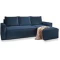 MASSENO Ecksofa mit Schlaffunktion Potaro , blau , Maße (cm): B: 230 H: 85