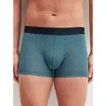 CALIDA Boxershorts Cotton Code Design mit weichem Elastikbund, ohne Eingriff blau S (46/48)