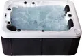 HOME DELUXE - Outdoor Whirlpool - Beach Pure - Maße: 210 x 155 x 83 cm - Inkl. Heizung, 51 Massagedüsen und 24 Lichtquellen I Außen Whirlpool für 3 Personen