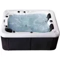 Home Deluxe Outdoor Whirlpool Beach Pure 210 x 155 x 83 cm Dunkelgrau-Weiß