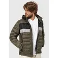 Indicode Steppjacke Herren Hampshire Herrenjacke Daunen-Optik mit elastischen Bündchen grün S (46)