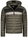 Indicode Herren Hampshire Steppjacke in Daunenjacken-Optik | Winterjacke Übergangsjacke Army Mix, S