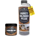 SPARSET Premium Holzwachs farblos + Holz Bodenreiniger für Parkett & Bodenpflege | Profi Holz-Pflege von URBAN FOREST | MADE IN GERMANY
