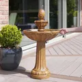 Solarbetrieben Queensbury Cascade Außen Garten Wasserbrunnen Merkmal Vogelbad