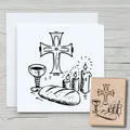 Stempel Kommunion - Motivstempel Holzstempel Scrapbooking Karten katholisch