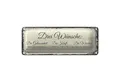 Roomando Metallschild Blechschild Spruch 3 Wünsche Gelassenheit Krafrt 27x10cm