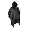 Mil-Tec Poncho Vinyl Unisex • Mehrzweck Regenponcho für Herren & Damen • Wasserabweisend • Inkl. Netzbeutel • Notfallponcho, Regenjacke, Regencape, Regenmantel • Schwarz