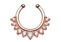 Taffstyle Nasenpiercing Piercing Septum Ring mit Strass Steinen, Universal Fake Nase Lippe Helix Tragus Intim Brust Nippel Hoop Ring