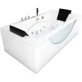 AcquaVapore by Sandra Jentho Whirlpool, Weiß, Glas, Kunststoff, Metall, Rechteckig, 90x55x180 cm, CE, Badezimmer, Baden & Duschen, Badewannen