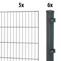 Garden 'n' More Einstabmattenzaun "Standard", grau (anthrazit), H/L: 50cm x 10m, Pfosten: 6 Stk.