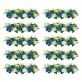VEVOR Kunstblumen, 10 Stück, 500x220x120 mm, Blumenkugeln, Tischdekoration für Hochzeiten, Kunstrosen-Arrangements für Hochzeitsmittelstücke, Heimdekoration, Blaue und weiße Rosen
