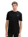 TOM TAILOR Denim Herren Slim Fit T-Shirt in Unifarben aus Baumwolle