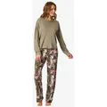 Schiesser Pyjama Modern (2 tlg) Schlafanzug, Pyjama Set, Nachtwäsche braun L (40)
