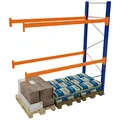SCHULTE Anbau-Schwerlast-Weitspannregal 46828-N orange, blau, silber 278,6 x 110,0 x 400,0 cm