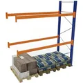 Schulte Anbauregal 46828-N, für 9 Paletten, 3 Ebenen, 2400kg Fachlast, blau, 4,0 x 2,7m