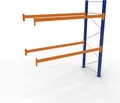 Schulte Lagertechnik Schulte Palettenregal, Anbauregal, B 2786 x T 1100 x H 4000 mm, 3 Ebenen, Palettengewicht bis 800 kg, Feldlast 5287 kg, blau/orange 657140