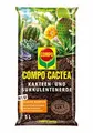 COMPO CACTEA Kakteen Sukkulenten Erde Sand 8 Wochen Dünger Kultursubstrat 5 L