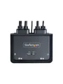 StarTech.com 2-Port USB-C Cable KVM Switch 4K 60Hz DisplayPort Output Compact KVM with 4ft/1.2m USB Type-C/Audio Integrated Cables Bus Powered