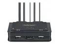 StarTech.com 2-Port USB-C Cable KVM Switch, 4K 60Hz DisplayPort Output, Compact KVM with 4ft/1.2m USB Type-C/Audio Integrated Cables, Bus Powered - Remote Push-Button/Hotkey Switching (C2-D46-UC2-CBL-KVM)