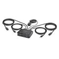 StarTech.com 2-Port USB-C Cable KVM Switch, 4K 60Hz DisplayPort Output, Compact KVM with 4ft/1.2m USB Type-C/Audio
