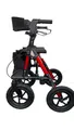 NEU Aluminium Outdoor Rollator Luftbereifung Leichtgewicht Große Räder Rot