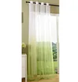 Schal transparent Farbverlauf Vorhang mit Ösen Gardine Voile, 1 Stück 245x140, Apfelgrün, 204202