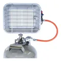 Güde Gasheizer Eco4,4kW Heizstrahler Gasgerät Piezo Zündung Schlauch Druckregler