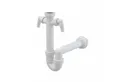 AlcaPlast Siphon AlcaPlast Spülbecken Ablaufgarnitur 1,5'', m. Röhrensiphon u. 2 Geräteanschlüssen