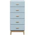 Kinderkommode, Hellblau, Holzwerkstoff, 50x115x40 cm, Babymöbel, Kinderkommoden