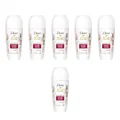6x Dove Advanced Care Anti Transpirant Deo Roll-On Winter Care Limited Edition Jasmin- und Puderduft Deodorant mit Skin Hydration Technology 50ml