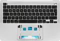 A2251 Topcase Tastatur für Apple Macbook Pro Retina 13" EMC 3348 2020 deutsch Silber