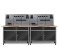 Ondis24 Werkstatt Set 240cm 2x Werkbank Metall 6x Lochwand Montagewerkbank