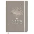 Eine der Guten Verlag Lehrerkalender Lehrerplaner 2025 2026 - 17x24, beige, 1 Doppelseite / Woche, Schuljahr 25/26, 304 S. Hardcover, klimaneutral grau|rosa
