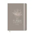 Eine der Guten Lehrerkalender 2025 2026, A5+ Lehrerplaner, 4 Seiten pro Woche, hochwertiger Hardcover Schulplaner für Schuljahr 25/26, grau beige, 17x24 cm, klimaneutral