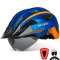 Fahrradhelm Herren Damen MTB Helm mit Abnehmbarer Magnetische Schutzbrille Vi...