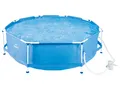 CRIVIT Metal-Frame-Pool, Ø 300 x H 76 cm, inkl. Filterpumpe - B-Ware sehr gut