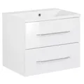 Fackelmann 82903 Waschtischunterschrank & Gussbecken B.Clever 60 cm weiß