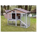 Kerbl Hobbyfarming Hühnerstall Bonny m. Metall- rahmen am Boden 181x65x118cm