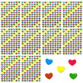 1040 Stück Herz Herzen Sticker Aufkleber Bunt Glänzend Liebe Scrapbooking