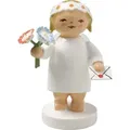 Wendt & Kühn Weihnachtsfigur Gratulantenengel mit Strauß und Brief 634/60/3 bunt
