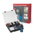 EASYmaxx Reparatur-Set Fliesen & Steinböden 16tlg. | Bodenreparaturset inkl. Wachsschmelzer, für Steingut, Blumentöpfe und andere Oberflächen aus Keramik geeignet | Ideal zum Ausbessern [inkl. AA]