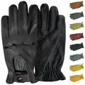 German Wear Lederhandschuhe Driving-GL1 Driving Autofahrer Lederhandschuhe echtes Leder schwarz 7=S