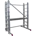 Krause 916273 CORDA Aluminium Gelenkgerüst fahrbar Arbeitshöhe (max.): 5 m Silber 50 kg