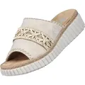 Rieker Damen Keil-Pantoletten Beige - Beige - 36