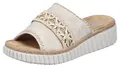 Pantolette, Sommerschuh, Strandschuh, Urlaubschuh, Hausschuh mit softer Innensohle, Gr. 36, creme