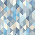 Bricoflor Blaue Tapete Nordisch Geometrische Wohnzimmer und Schlafzimmer Vliestapete mit Dreieck Muster Moderne Wandtapete Im Scandi Style