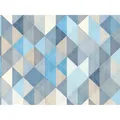 A.S. Création Vliestapete Trendwall Muster Blau-Creme FSC